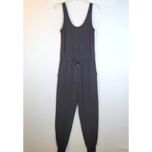 Athleta Pants - Athleta Womens Tank Pockets Jogger Jumpsuit Size XS Black Athleisure Loungewear